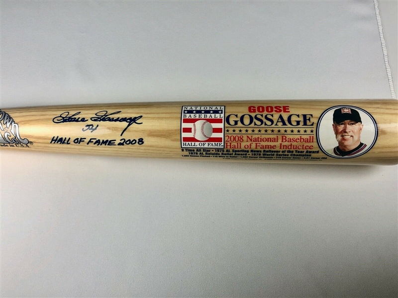 New York Yankees Goose Gossage Signed Limited Edition Cooperstown Bat With Hall Of Fame 2008 Inscription