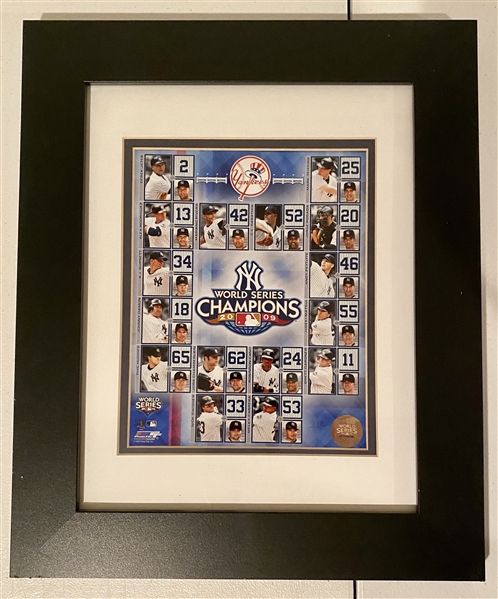 2009 New York Yankees World Series Framed 8x10” Collage Unsigned