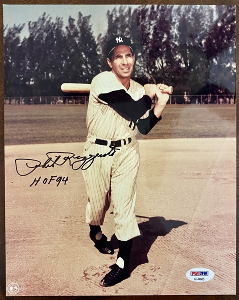 New York Yankees Phil Rizzuto Signed 8x10 Photo With HOF 94 Inscription