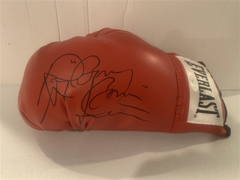 Ray "Boom Boom" Mancini Signed Red Boxing Glove (JSA Cert)