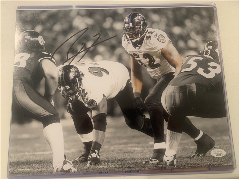 Baltimore Ravens Ray Lewis Signed 11x14 Photo (JSA Cert)