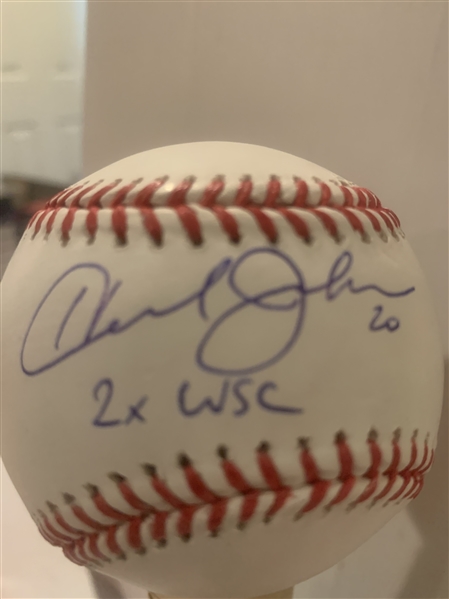New York Mets Howard Johnson Signed Baseball With The Inscription 2X WSC (JSA Cert)