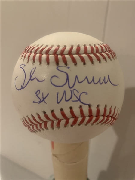 New York Yankees Shane Spencer Signed Baseball With The Inscription 3X WSC (JSA Cert)
