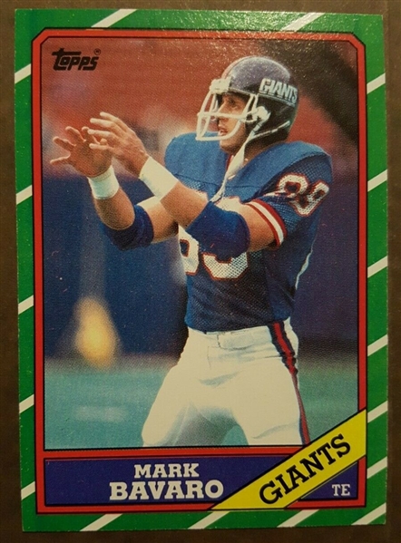 1986 Topps #144 Mark Bavaro Rookie Football card New York Giants