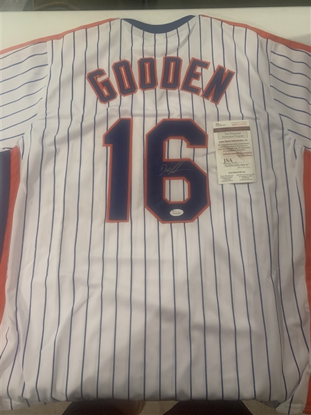 New York Mets Dwight "Doc " Gooden Signed Home Jersey (JSA COA)