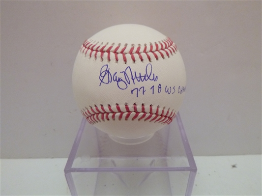 New York Yankees Graig Nettles Signed Baseball With he Inscription 77-78 WS Champs  