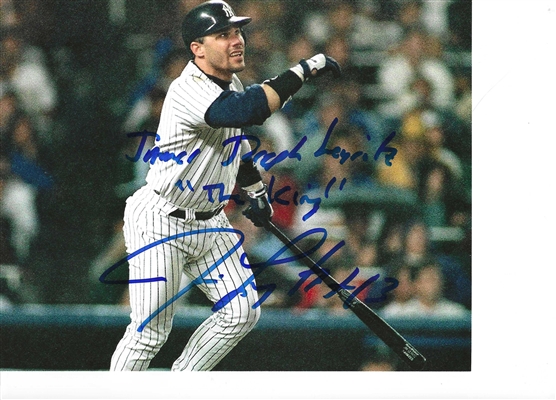 New York Yankees Jim Leyritz Signed 8x10 Photo With Inscription The King - PIFA Cert 