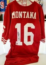 49ers Joe Montana Signed Red Jersey-JSA Cert 