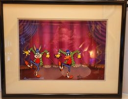 Warner Bros Cel Bugs Bunny Daffy Duck The Entertainers Signed Friz Freleng Cell