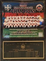 2000 New York Mets National League Champs Unsigned Plaque