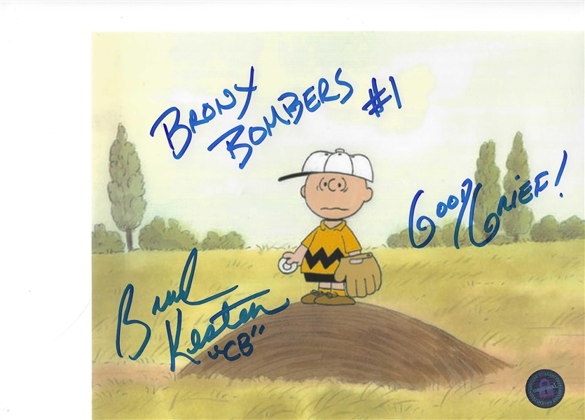 Peanuts Charlie Brown Good Grief ! 8x10 Photo Signed By Brad Kesten Bronx Bombers  #1 