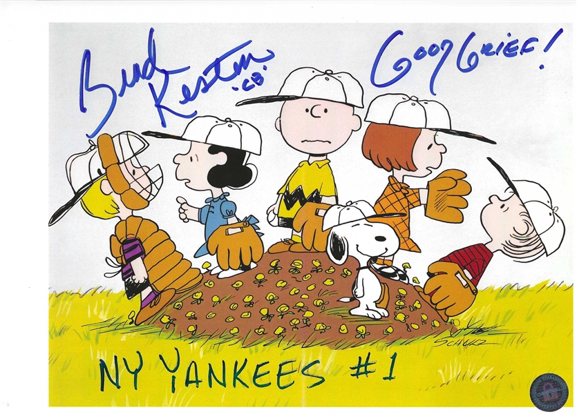 Peanuts Charlie Brown Good Grief ! 8x10 Photo Signed By Brad Kesten NY Yankees #1