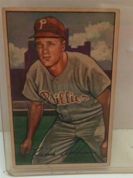 Phillies 1952 Bowman #53 Richie Ashburn card