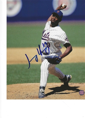 NY Mets Anthony Young Signed 8x10 Photo - AWM Hologram