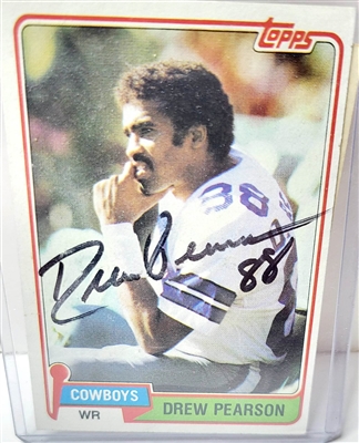 Dallas Cowboys Drew Pearson Signed Topps 1981 #95 Card