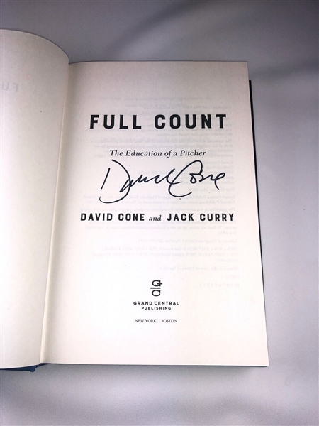 DAVID CONE NY YANKEES SIGNED NEW HARD COPY BOOK "FULL COUNT" ALSO SIGNED BY CO-AUTHOR JACK CURRY