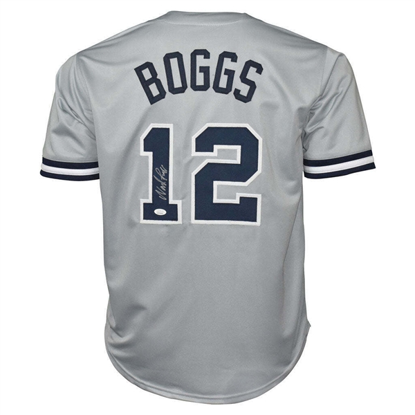 New York Yankees Wade Boggs Signed Grey Custom Jersey-JSA