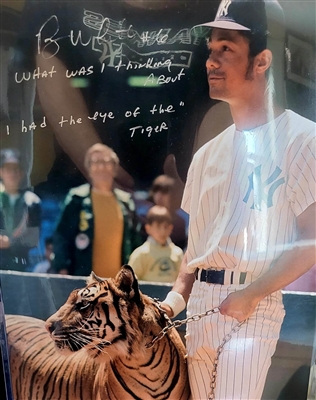 NEW YORK YANKEES ROY WHITE SIGNED 11X14 TIGER PHOTO WITH INSCRIPTION WHAT WAS I THINKING,I HAD THE EYE OF THE TIGER
