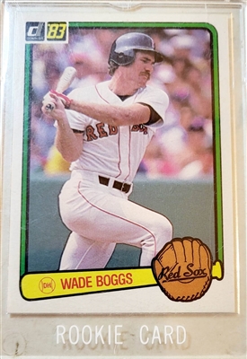 BOSTON REDSOX WADE BOGGS UNSIGNED 1983 DONRUSS #586 ROOKIE CARD 