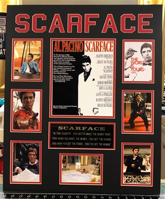 MOVIE SCARFACE UNSIGNED FRAMED COLLAGE 