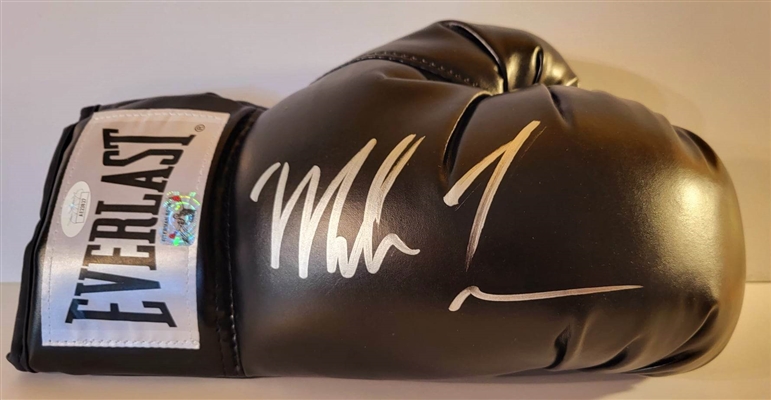 Boxer Mike Tyson Signed Black Everlast Boxing Glove 