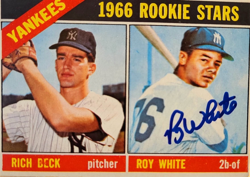 New York Yankees Roy White Signed 1966 Topps Rookie Baseball Card #234