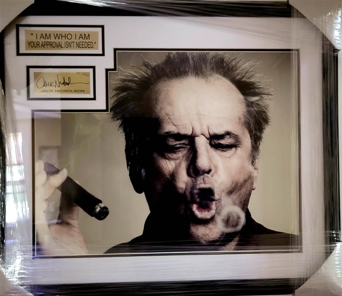 Jack Nicholson Cigar Smoke Unsigned Framed Collage 20"x 24"