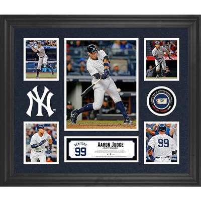 Aaron Judge New York Yankees Fanatics Authentic Framed 20" x 24" 5-Photo Collage with a Piece of Game-Used Baseball