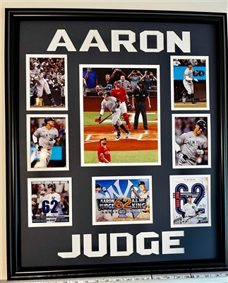 NEW YORK YANKEES AARON JUDGE 62 HR Record Breaking framed collage