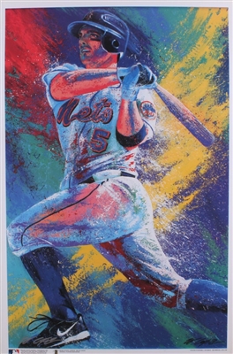 Fine art lithograph of David Wright done by renowned sports artist Bill Lopa.
