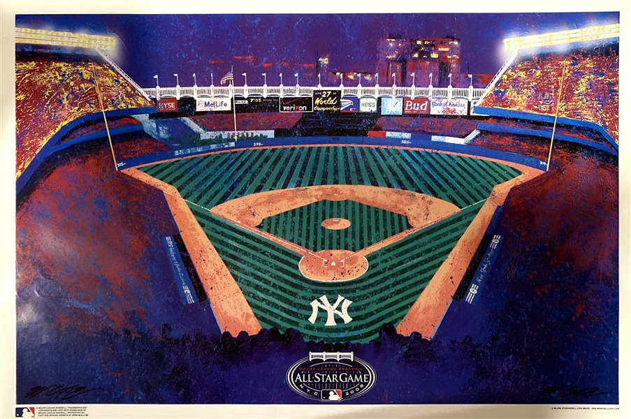 2008 ALL STAR GAME YANKEE STADIUM FINE ART LITHOGRAPH BY ARTIST BILL LOPA