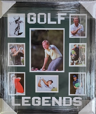 Golf Legends Unsigned Framed Collage 27"x 22"