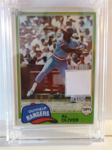 2022 Jersey Fusion TEXAS RANGERS AL OLIVER Game Used Swatch Card TOPPS Slabbed