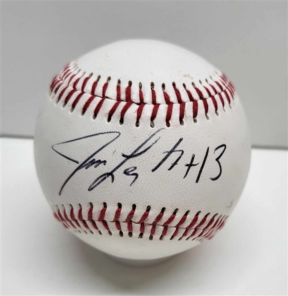 New York Yankees Jim Leyritz Signed Unofficial Baseball 