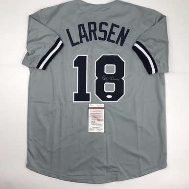New York Yankees Don Larsen Signed Grey Custom Jersey-JSA