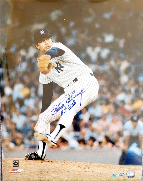 New York Yankees Goose Gossage Signed 16x20 Pitching Photo 