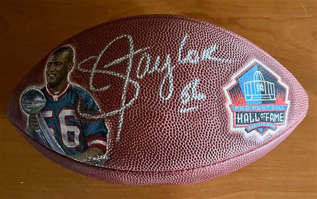 New York Giants Lawrence Taylor Signed Full Size Football Hand Painted Original By Artist Doo S Oh 