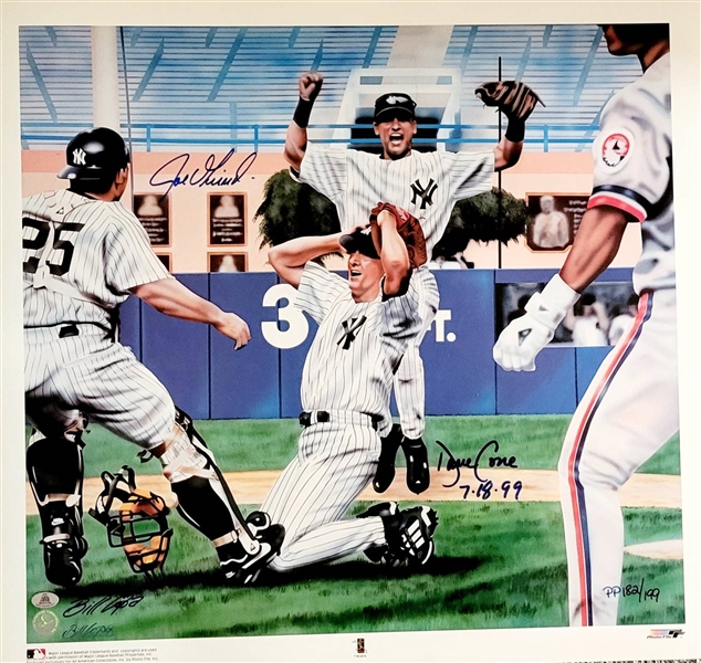 New York Yankees Perfection signed Lithograph by David Cone & Joe Girardi 