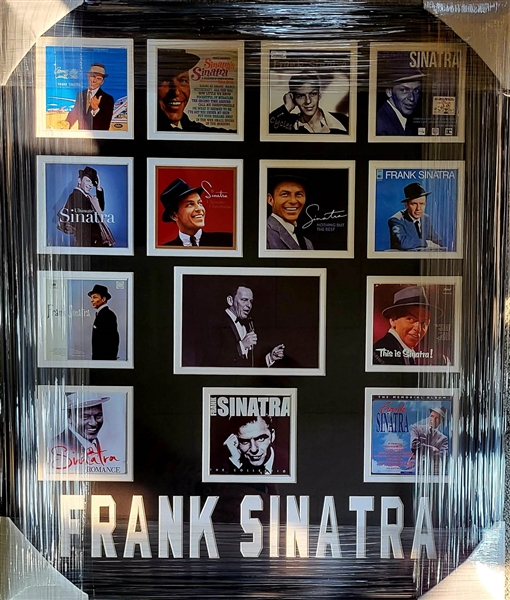 Singer Frank Sinatra Unsigned Framed Collage 22"x 27"