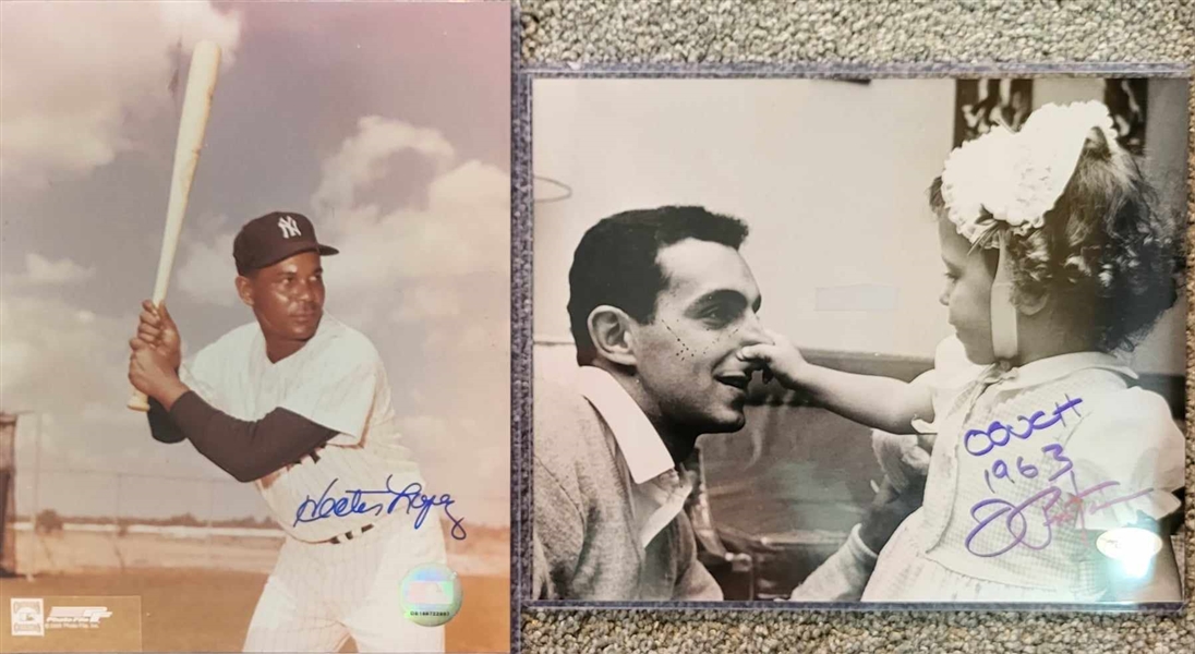 2 New York Yankees Signed Photos Joe Pepitone & Hector Lopez 