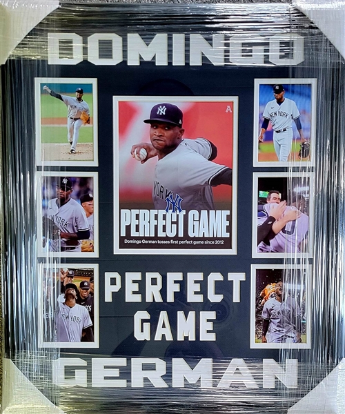 New York Yankees Domingo German Perfect Game Unsigned Framed Collage 22"x 27"