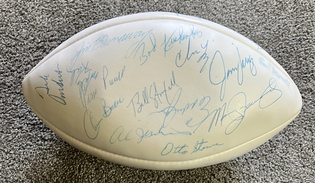 Miami Dolphins 1972 Team Signed white Panel Full Size Football 