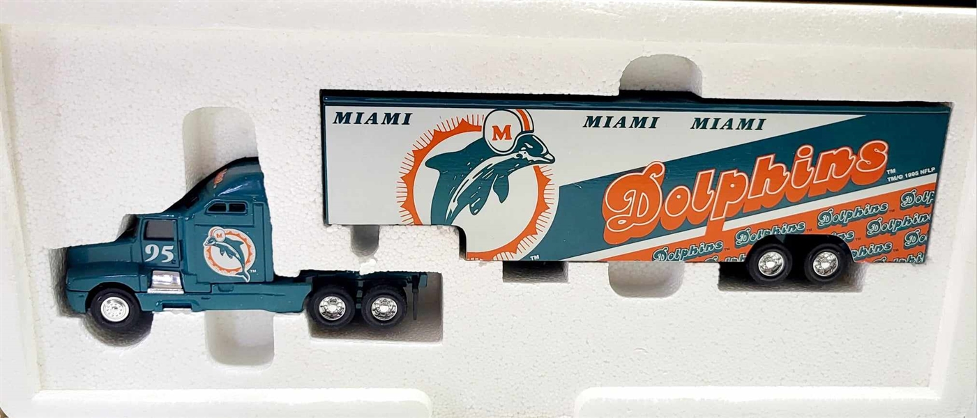 1995 Miami Dolphins Limited Edition Tractor Trailer Truck In Box 