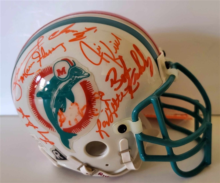 Miami Dolphins Multi Signed Pro Mini Helmet - 18 Signatures 