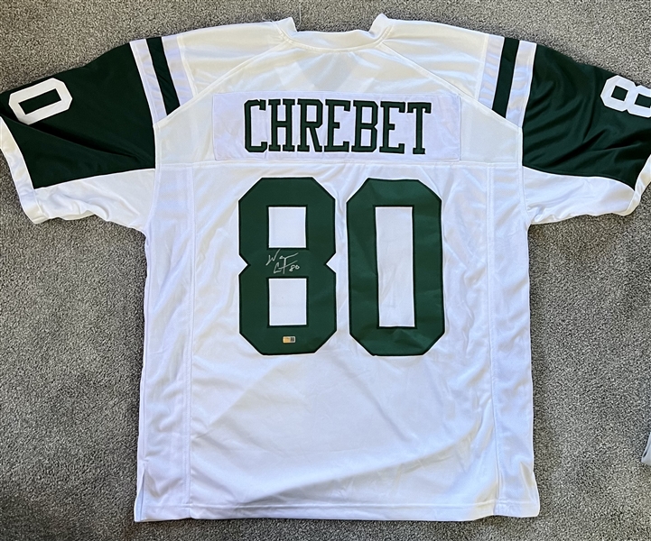 New York Jets Wayne Chrebet Signed White Jersey -CX Hologram 