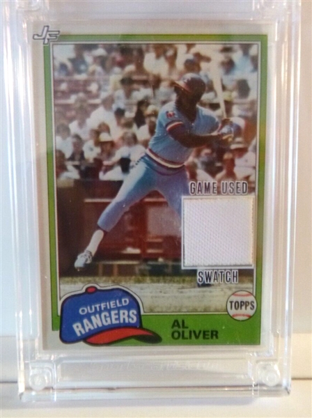 Texas Rangers Al Oliver 2022 Jersey Swatch Topps Card Slabbed