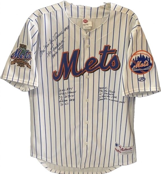 Tom Seaver Signed Rawlings NY Mets MLB Authentic 15 Stat Jersey Hof Auto CBM LOA