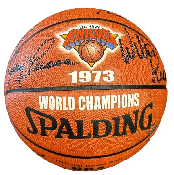 1973 NY Knicks Team Signed Nba Champions Basketball 8 auto Frazier Reed /10 