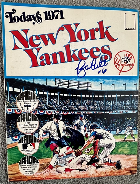 New York Yankees 1971 Program Signed By Roy White 