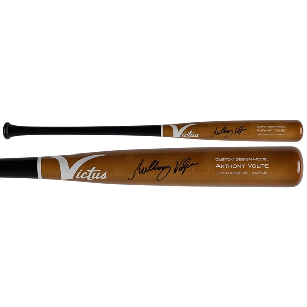 Anthony Volpe New York Yankees Autographed Fanatics Authentic Victus Game Model Bat